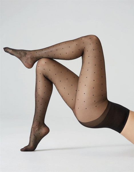 Cette - 20 denier polka dot pattern tights made from high-quality, eco-friendly yarns