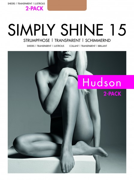 Hudson - Transparent and lustrous tights Simply Shine 15 - 2 Pack!