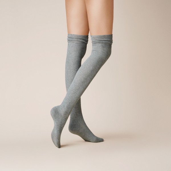 Kunert - Soft ribbed over the knee socks with cotton