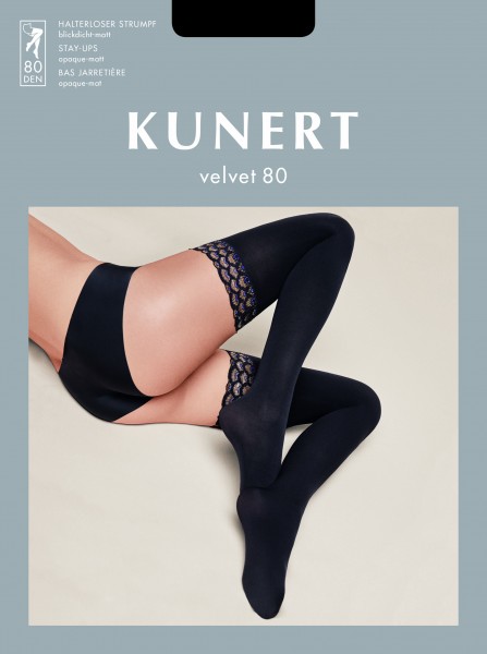 Kunert Velvet 80 - Exclusive opaque hold ups with glamorous top