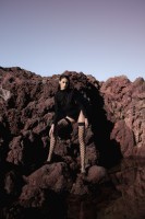 Trasparenze - Bas jarretière élégants effet tulle avec délicat motif nœud noir Trasparenze - Bas jarretière élégants effet tulle avec délicat motif nœud noir