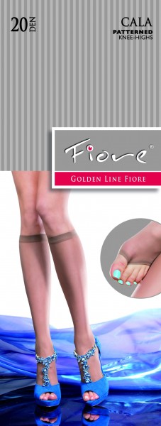 Fiore - 20 denier open toe knee highs