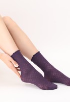 Oroblu - Semi-opaque geometric pattern ankle socks with polka dots
