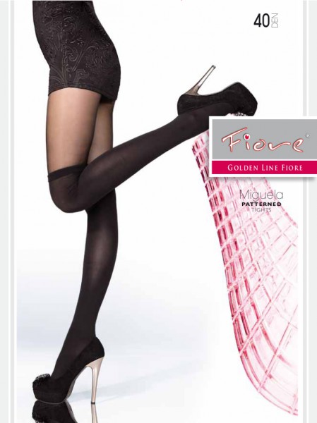 Fiore - Trendy mock over the knee tights 40 DEN