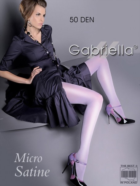 Gabriella - Opaque wet look tights Micro Satin 50 den