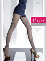 Fiore - 20 Denier Satin Gloss Patterned Pantyhose Perletta