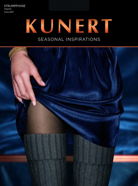 KUNERT Melange Fairytale - Mock over the knee tights with cable pattern