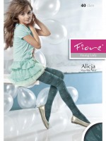 Fiore - Stylish Children's Tights with Stripes Alicja 40 Denier