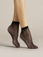 Fiore - Chaussettes avec de délicates rayures en lurex Fiore - Chaussettes avec de délicates rayures en lurex