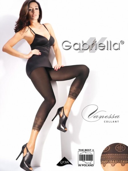 Gabriella - Bicolor tights with leggings pattern Vanessa