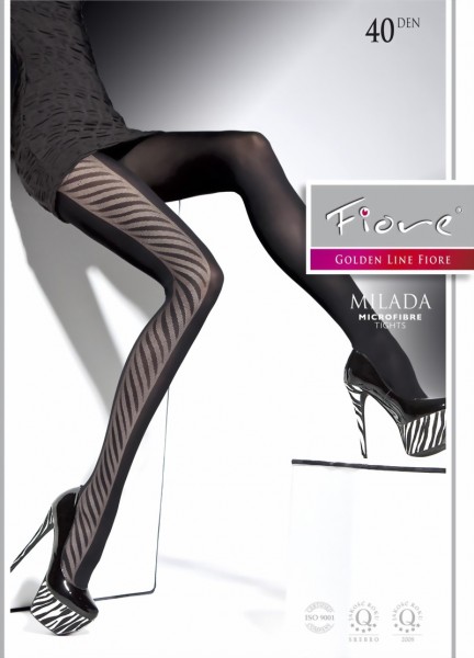 Fiore - Stylish patterned tights Milada 40 DEN