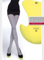 Fiore - Opaque Graphic Pattern Pantyhose Lucinda 60 DEN