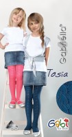 Gabriella - Opaque Heart Pattern Tights for Kids