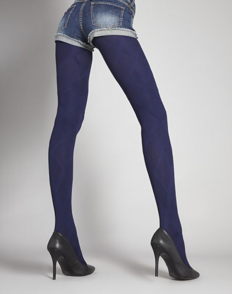 Samburu - Opaque stylish diamond pattern tights Ivone, 90 DEN