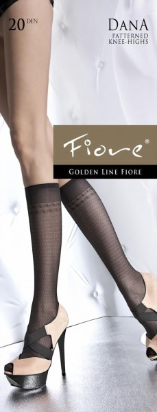 Fiore - Patterned knee highs Dana 20 denier