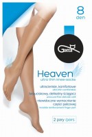 Gatta - 8 Denier Ultra Thin Summer Knee Highs with Sheer Comfort Top - 2 Pairs