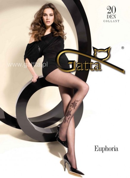 Flower-patterned tights Euphoria 07