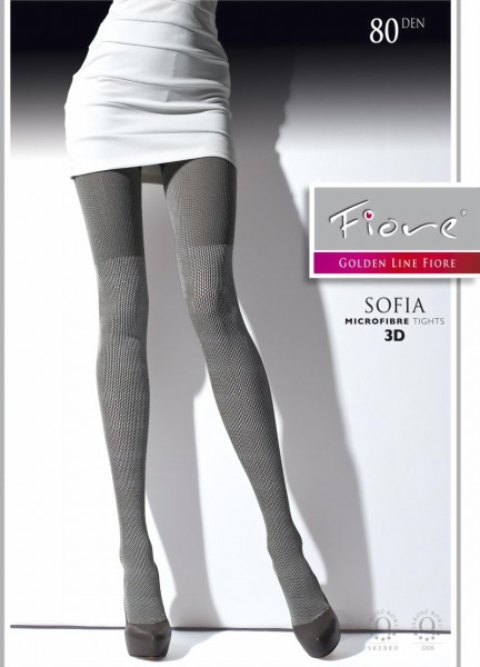 Fiore - Opaque all over pattern tights Sofia 80 DEN