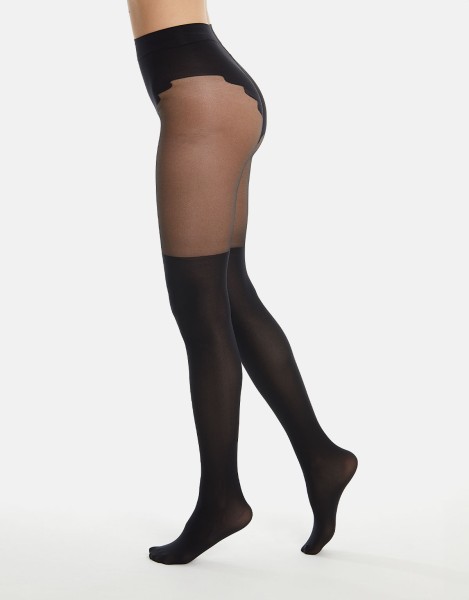 Cette - Mock over the knee tights with elegant tanga pantie