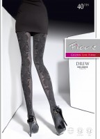 Fiore - Trendy floral pattern tights Drew 40 DEN Fiore - Trendy floral pattern tights Drew 40 DEN
