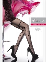 Fiore - Chic mock hold up tights featuring a spot pattern 20 DEN
